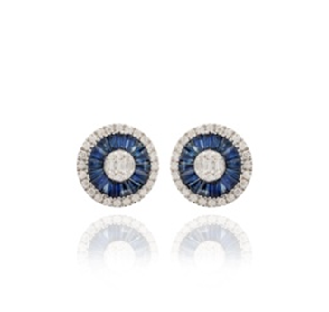Earrings Medea Woman in White Gold Zaffiri+Diamanti 1.01 Ct EST 5050.00 - EST 5050.00